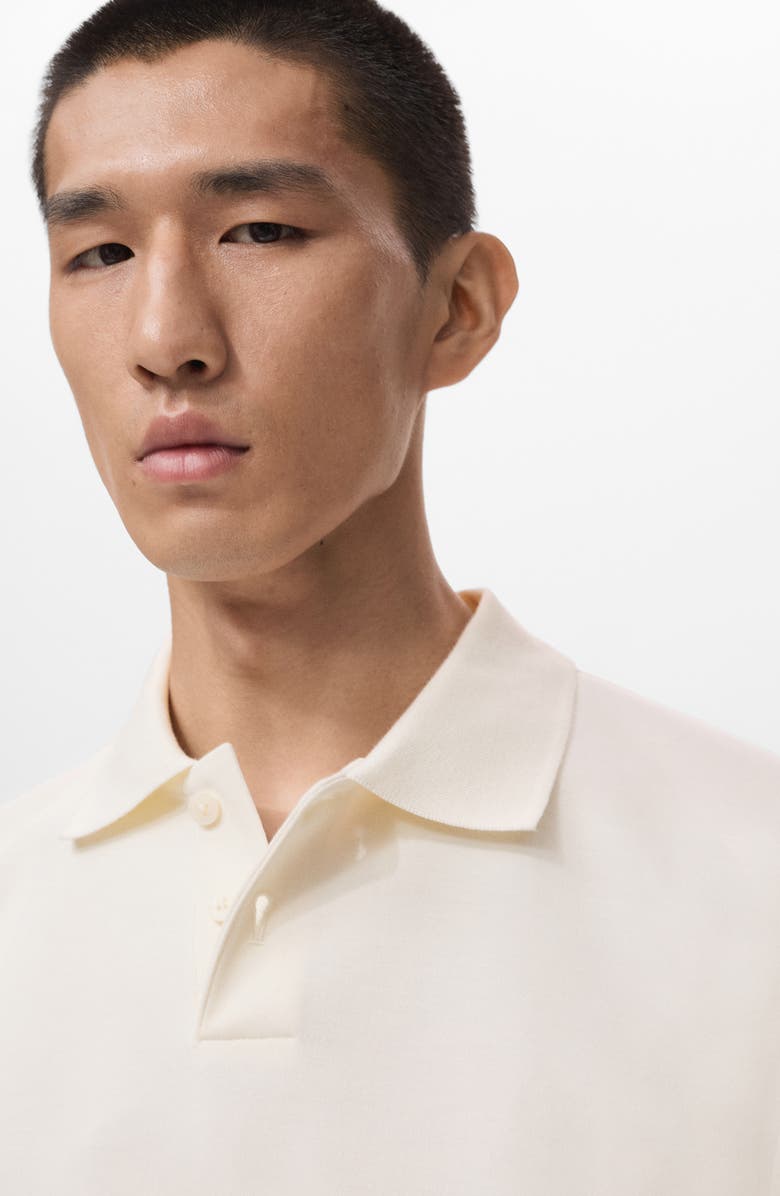 MANGO Regular Fit Polo Sweatshirt, Alternate, color, White