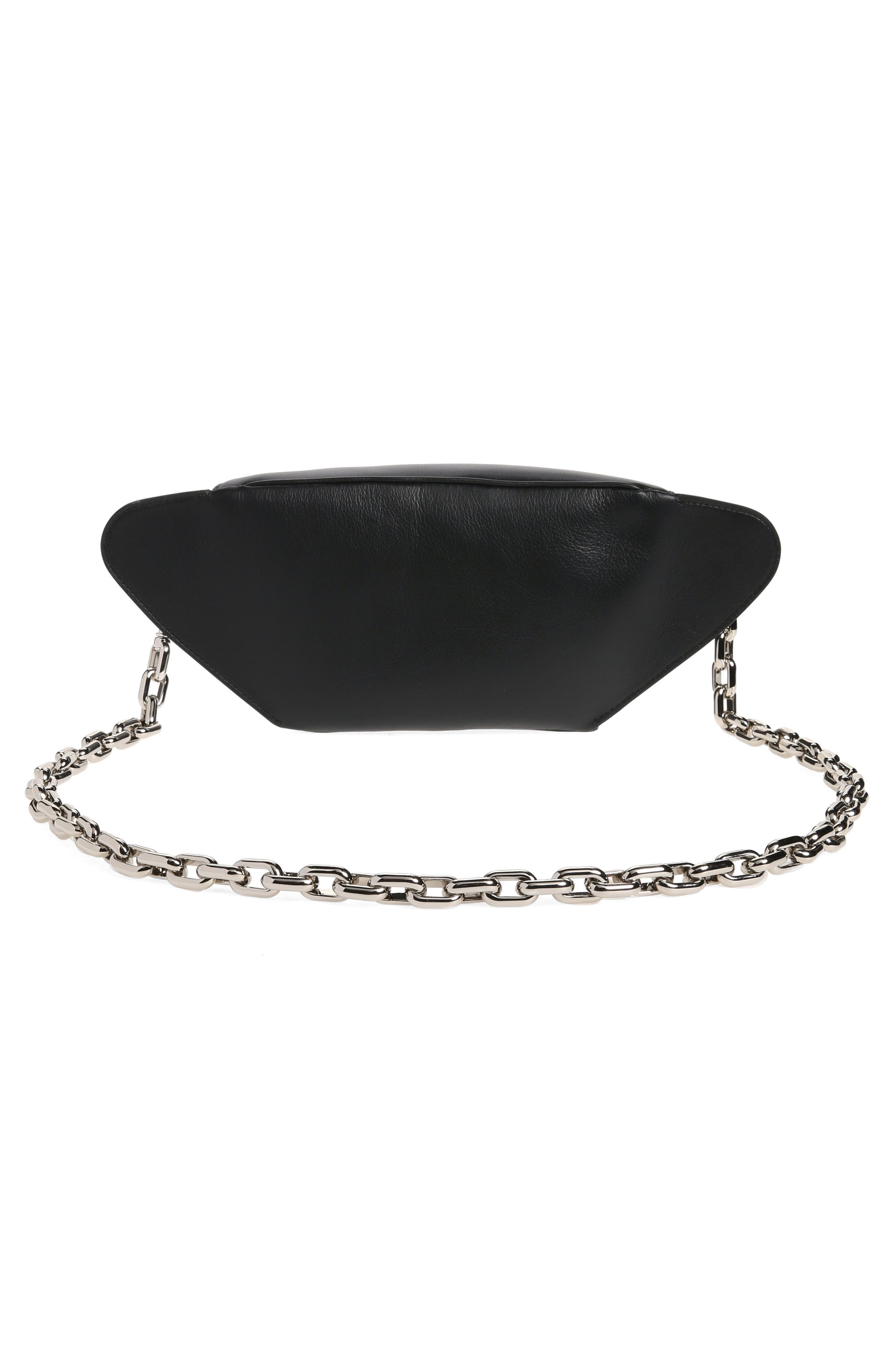 McQueen Biker Leather Belt Bag, Alternate, color, 