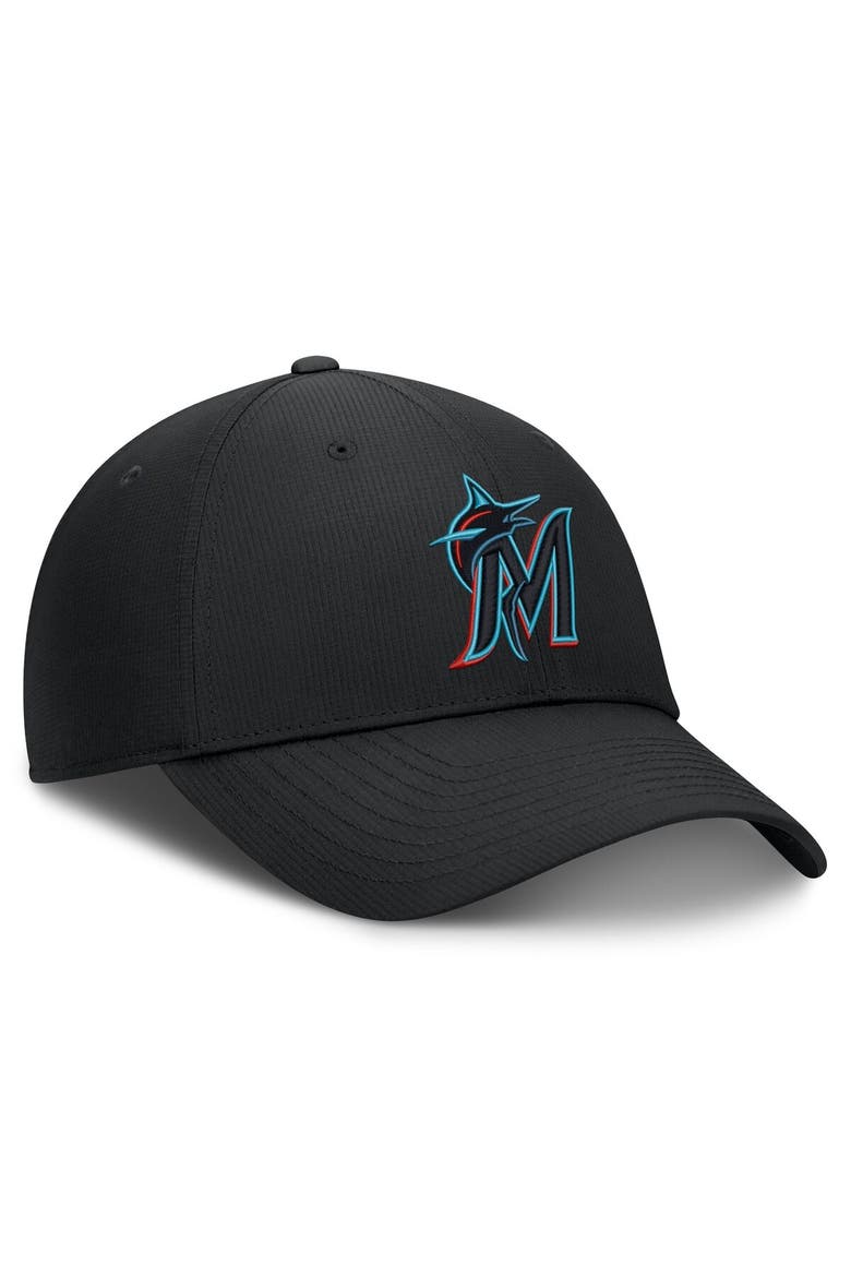 Men's Nike  Black Miami Marlins Dri-FIT Club Adjustable Hat, Alternate, color, Black