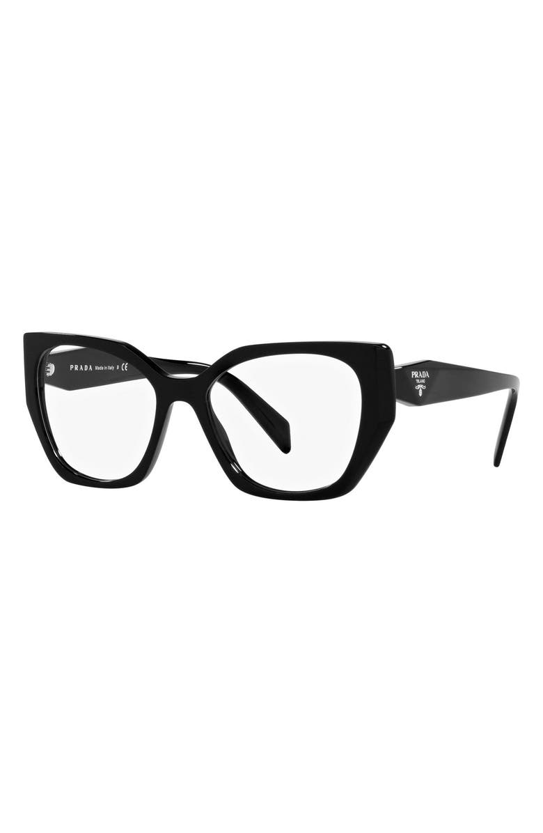 Prada 52mm Optical Glasses, Alternate, color, Black