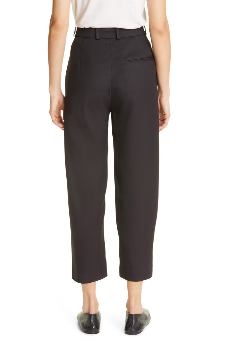Totême Twisted Seam Trousers, Alternate, color, BLACK