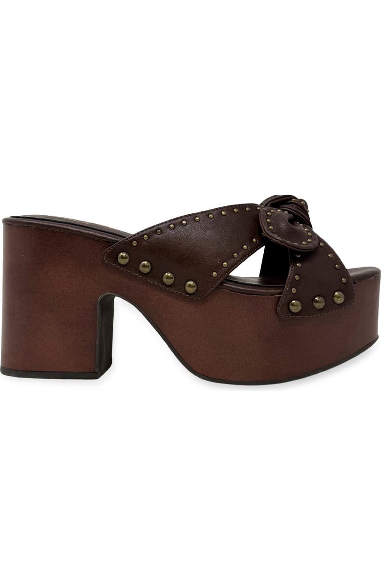 SHUSHOP Eliza Platform Slide Sandal, Alternate, color, Brown