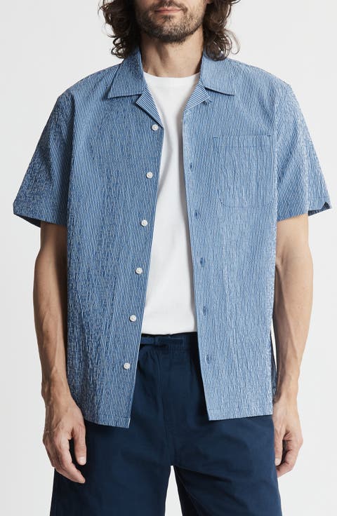 Suffolk Seersucker Camp Shirt