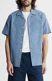 JACHS Suffolk Seersucker Camp Shirt