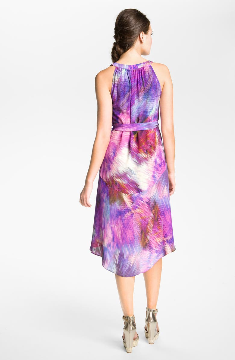 Presley Skye Split Neck Silk Tunic Dress, Main, color, 