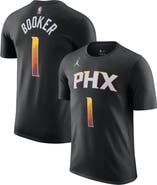 Jordan Brand Men's Jordan Brand Devin Booker Black Phoenix Suns 2022/23 Statement Edition Name & Number T-Shirt