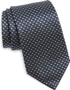 ZEGNA TIES Geometric Silk Jacquard Tie
