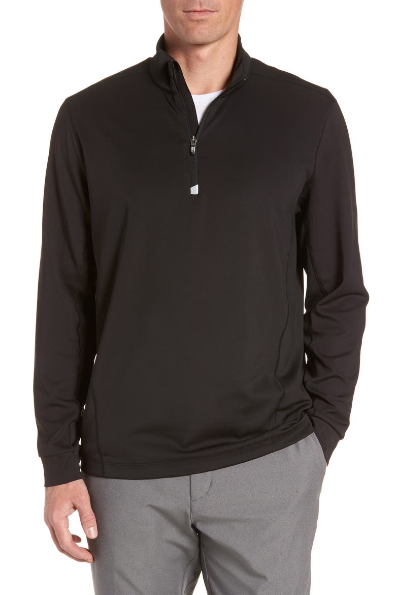 Traverse Stretch Quarter Zip Pullover, Main, color, BLACK