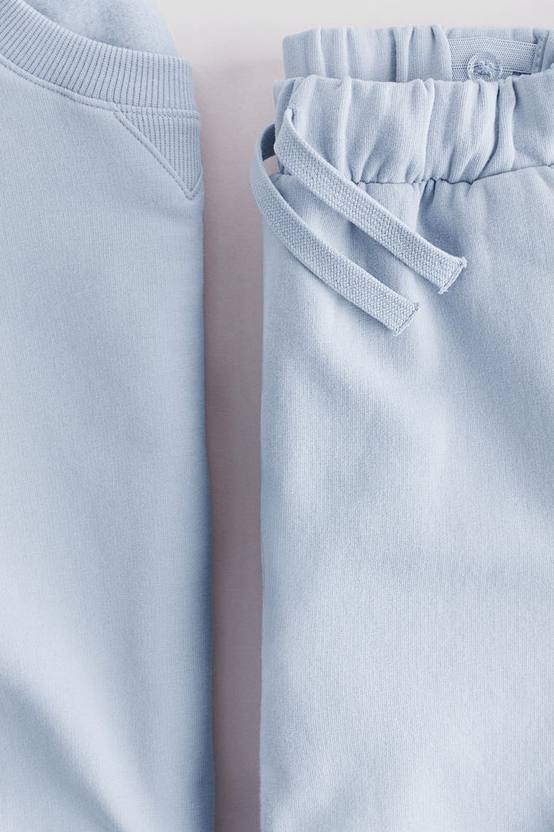 2-piece Cotton Sweatshirt Set, Alternate, color, Light dusty blue