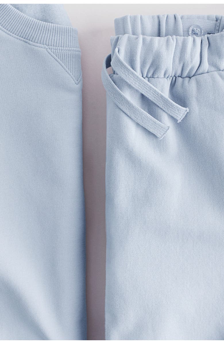 H&M 2-piece Cotton Sweatshirt Set, Alternate, color, Light Dusty Blue