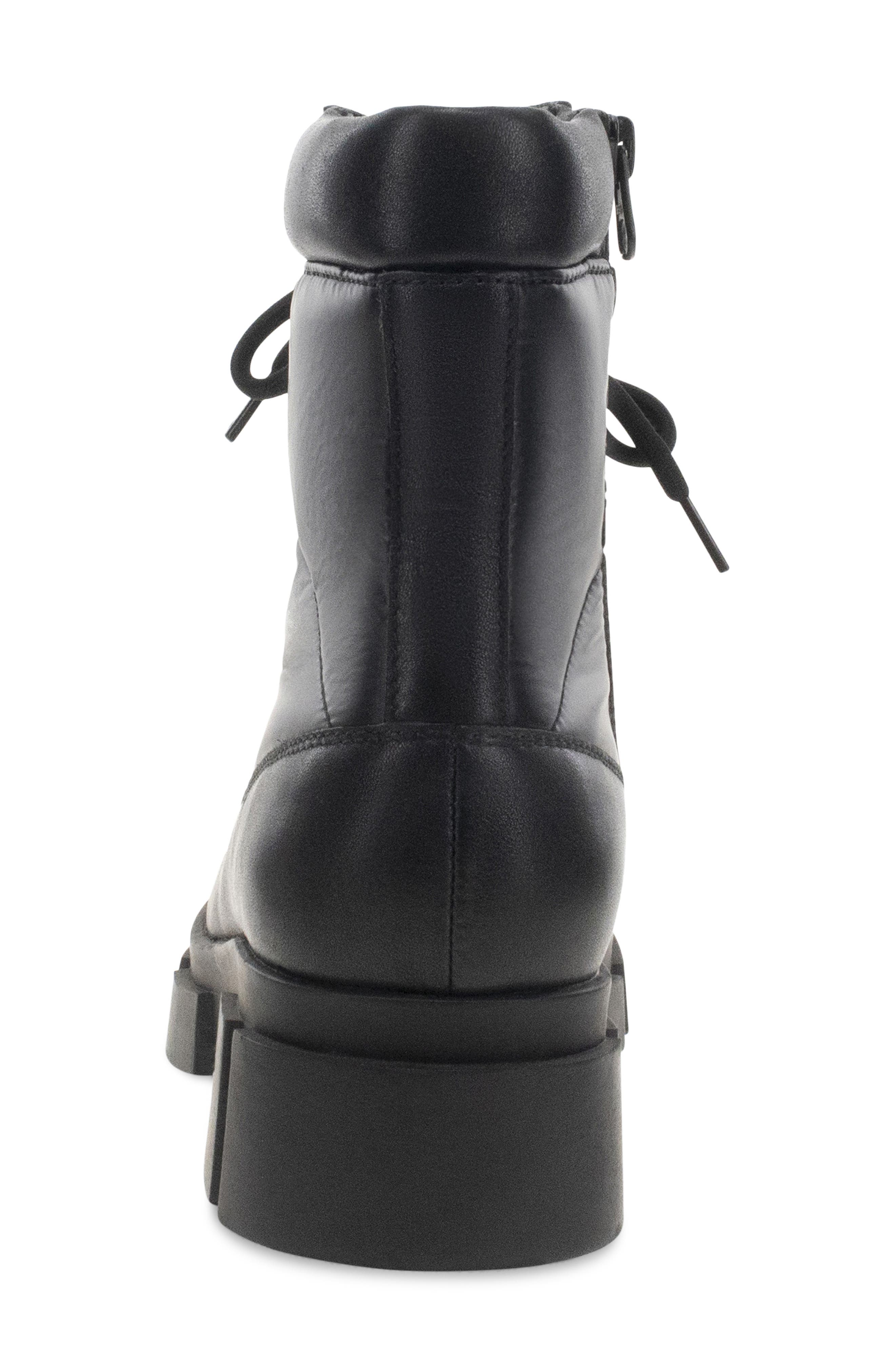 Ashford Quilted Lace Up Boot, Alternate, color, BLACK