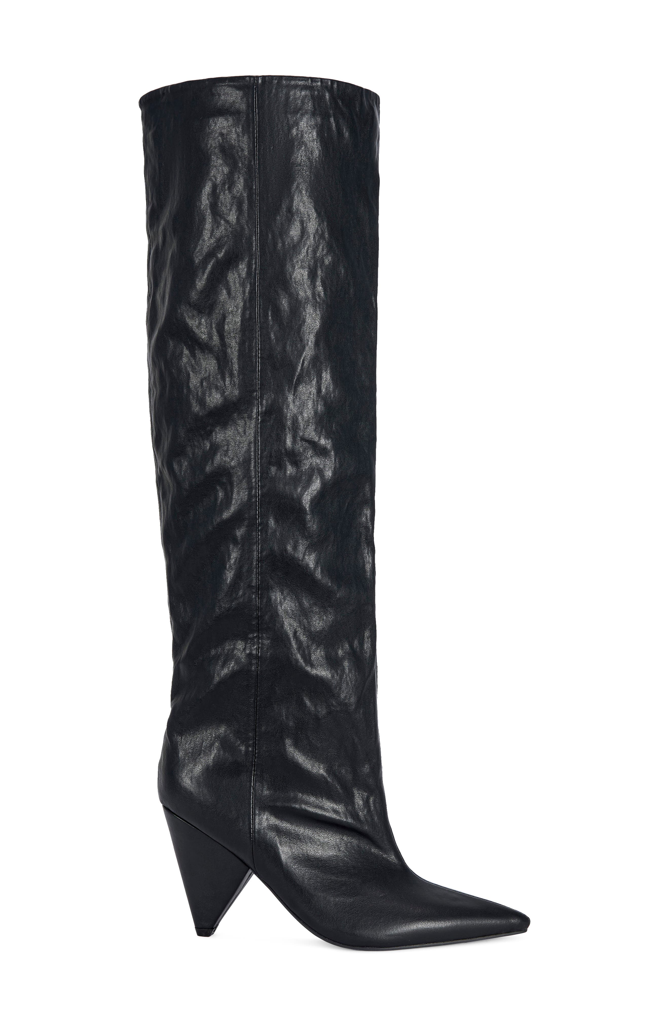 Rembrandt Pointed Toe Knee High Boot, Alternate, color, BLACK