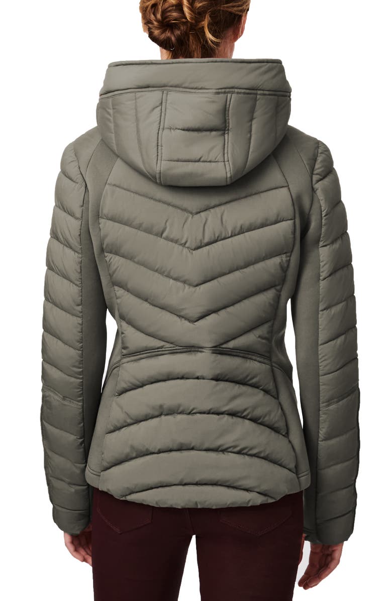 Bernardo Hooded Quilted Water Repellent Jacket, Alternate, color, 