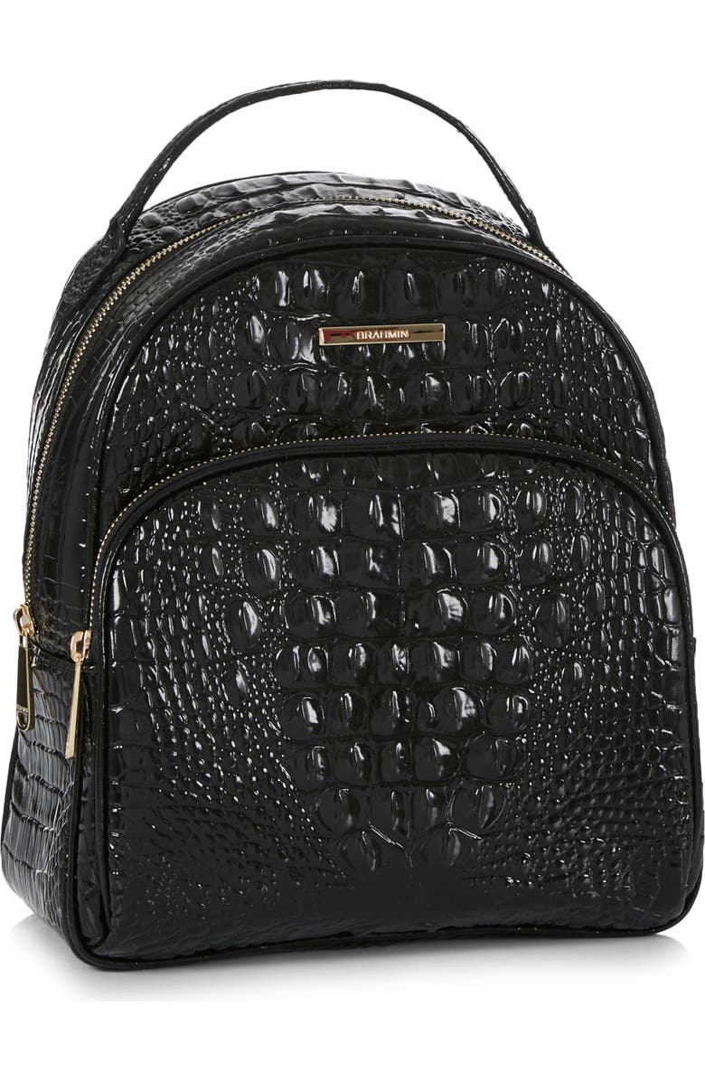 Brahmin Chelcy Croc Embossed Leather Backpack, Alternate, color,