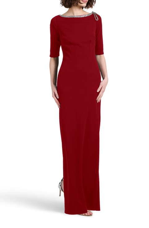 Jeweled Neck Gown