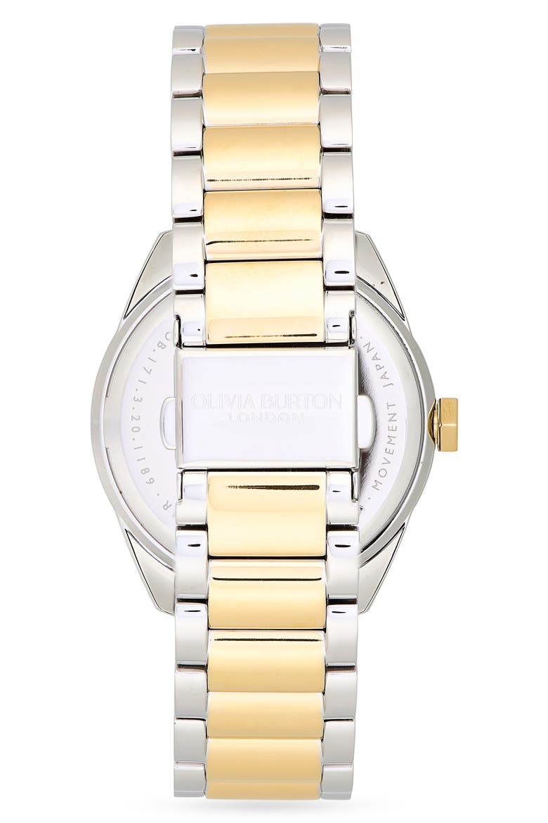 Sports Luxe Geo Bracelet Watch, 34mm, Alternate, color, SILVER WHITE