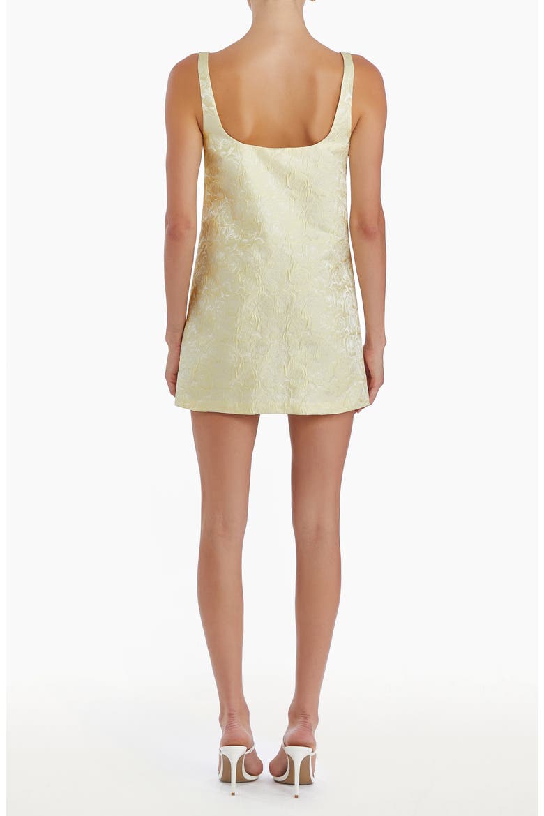 Rinaldi Jacquard Trapeze Cocktail Minidress, Alternate, color, CORNSILK