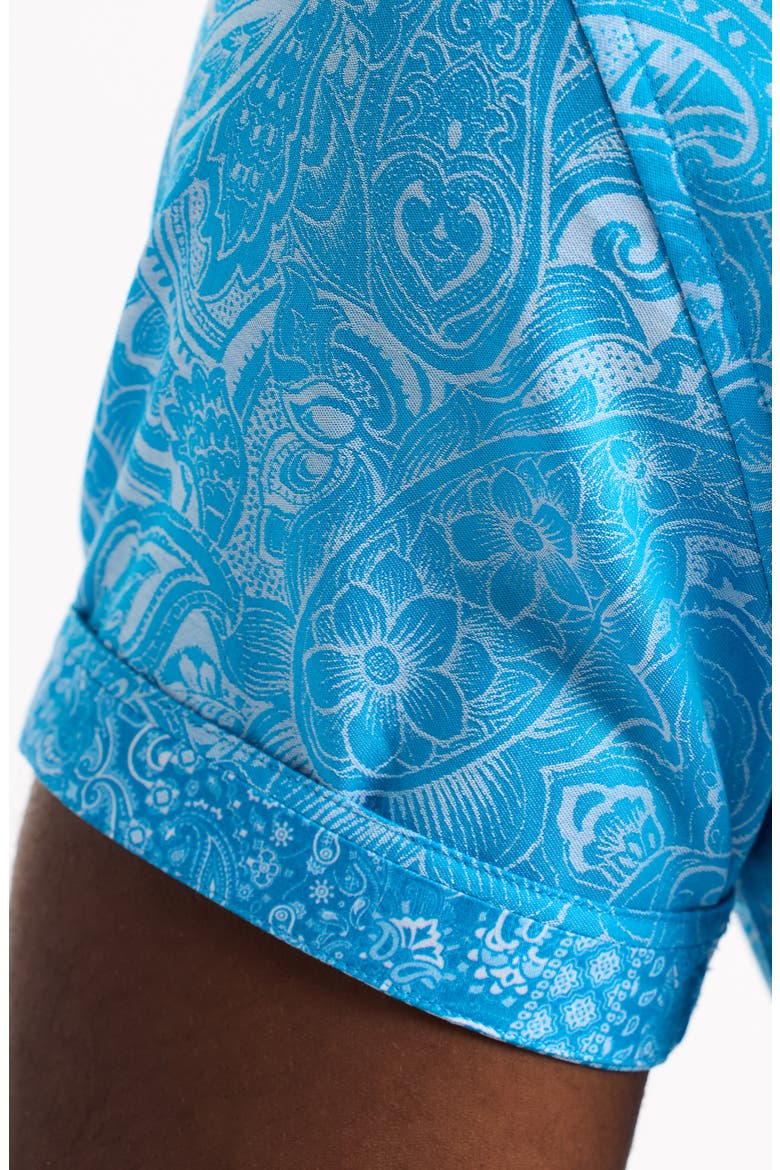 Hudson Short Sleeve Button-Up Shirt, Alternate, color, BLUE