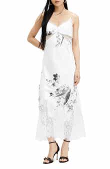 AllSaints Evangelia Iona Lace Trim Slipdress