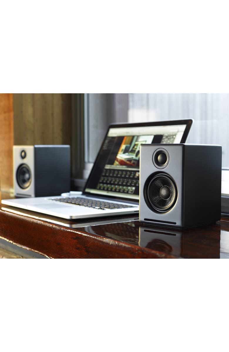 Audioengine A2+ Next Gen Home Music System w/ Bluetooth aptX-HD, Alternate, color, Black