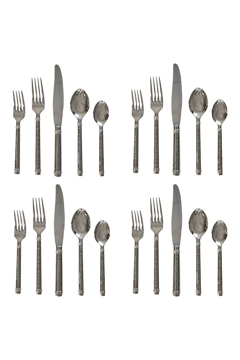 Graham 20-Piece Flatware Set, Main, color, POLISHED