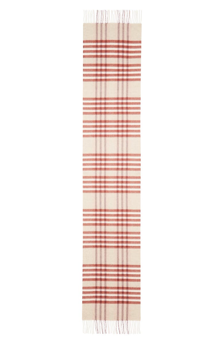 Johnstons of Elgin Grid Check Cashmere Fringe Scarf, Main, color, Blonde Ru7642
