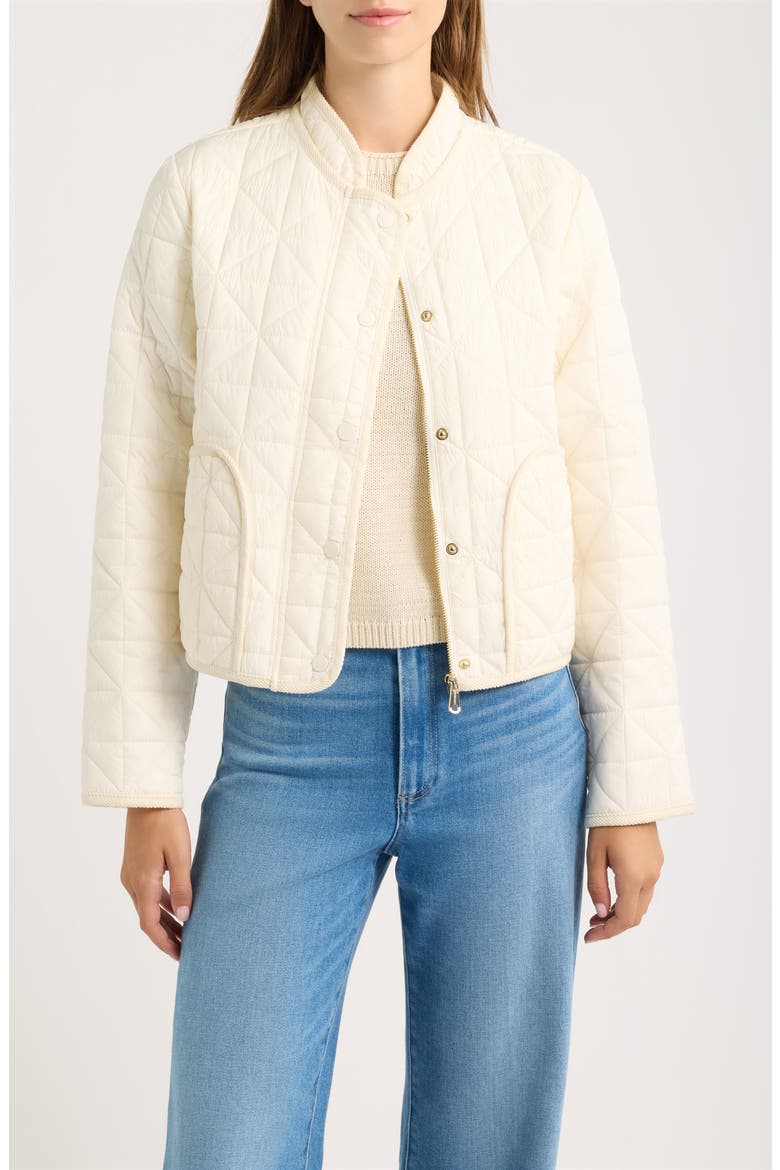 Diamond Quilt Jacket, Main, color, VANILA ICE
