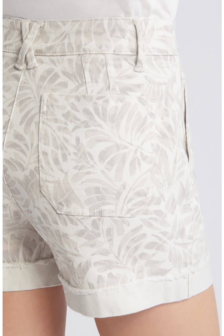 Print Patch Pocket High Waist Twill Shorts, Alternate, color, BIRCH