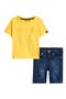 Kids' Embossed Logo T-Shirt & Denim Shorts