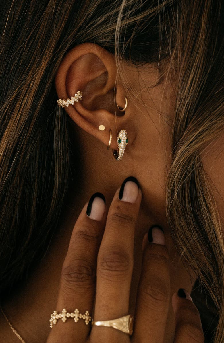 Child of Wild Cubic Zirconia Star Ear Cuff, Alternate, color, Gold