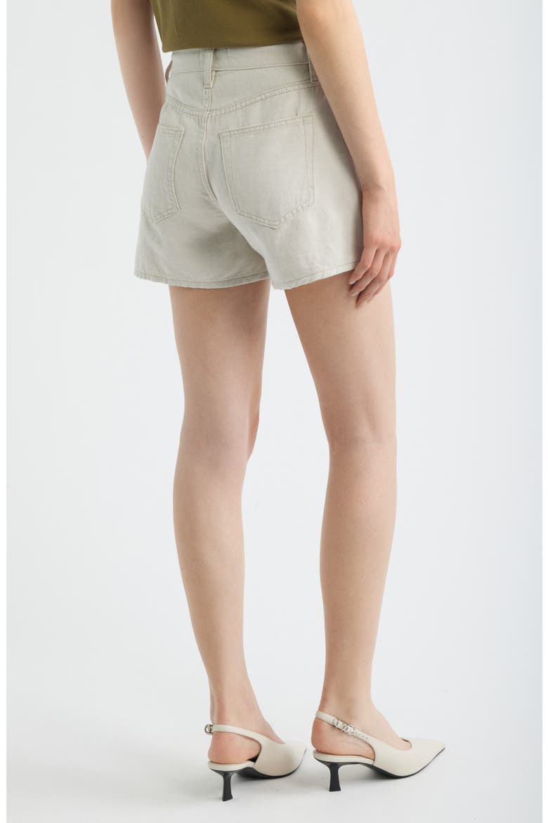 The Off Duty Drawstring Cotton & Linen Shorts, Alternate, color, NATURAL ECRU