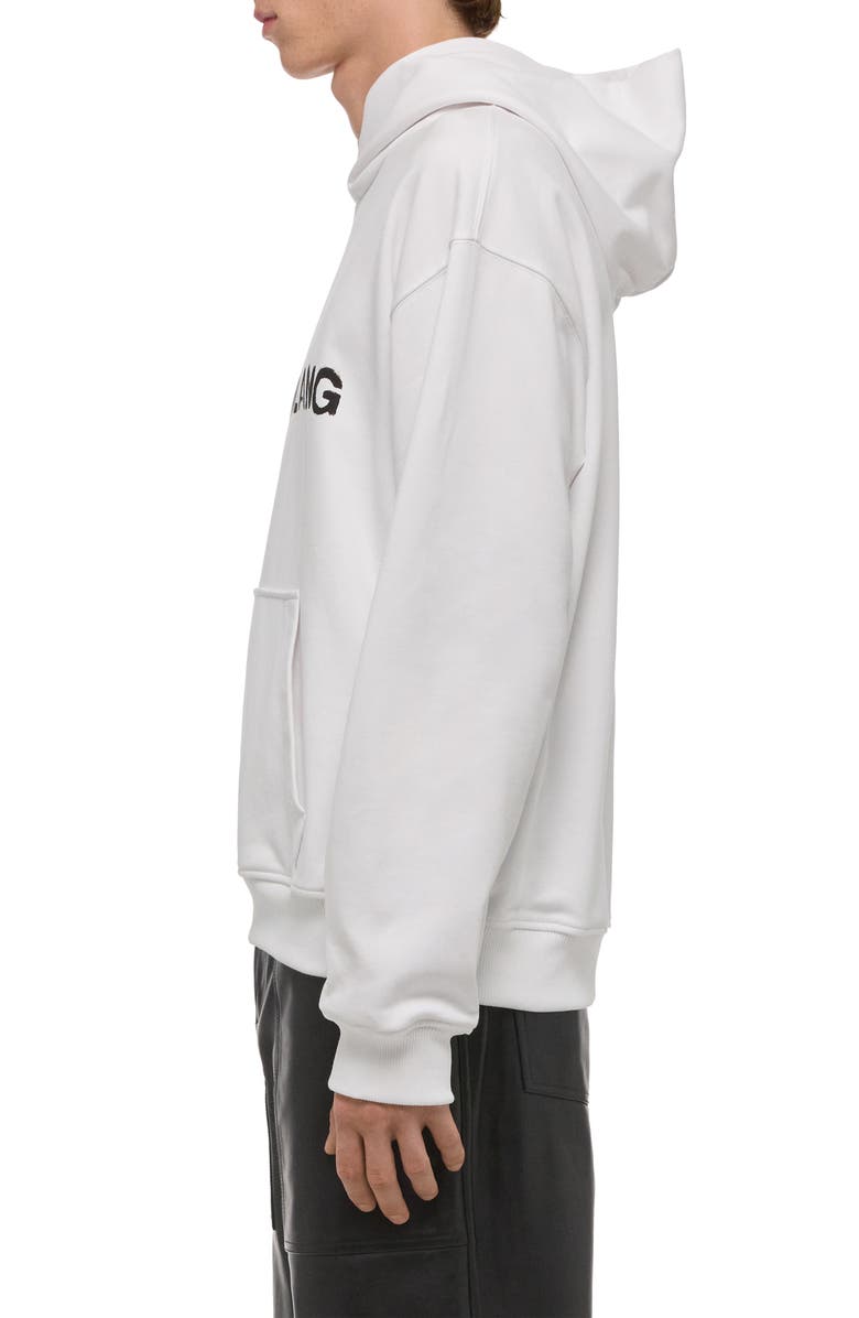 Helmut Lang Stencil Logo Graphic Hoodie, Alternate, color, White