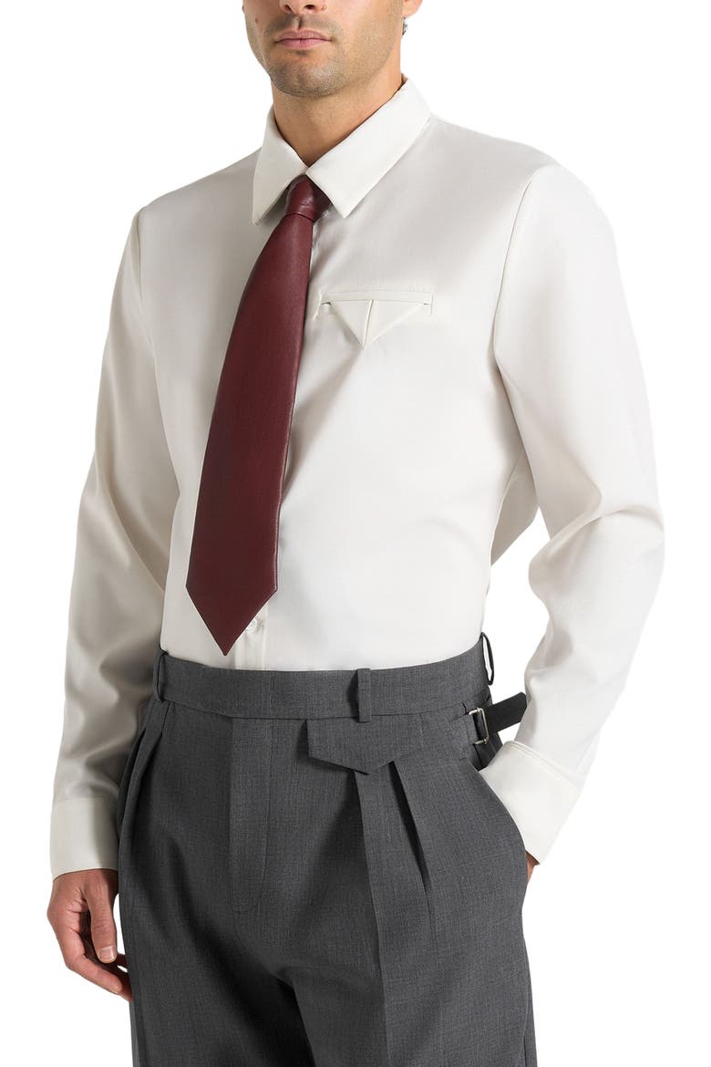 Ash Leather Tie, Alternate, color, Wine Red