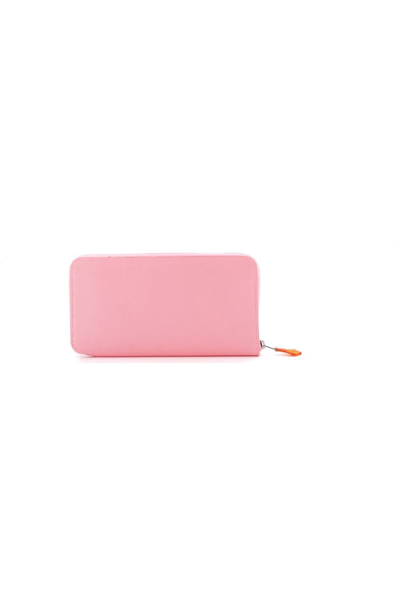 Pre-Owned Hermes Azap Zip Around Wallet Silk'in Epsom Long, Alternate, color, Rose Confetti