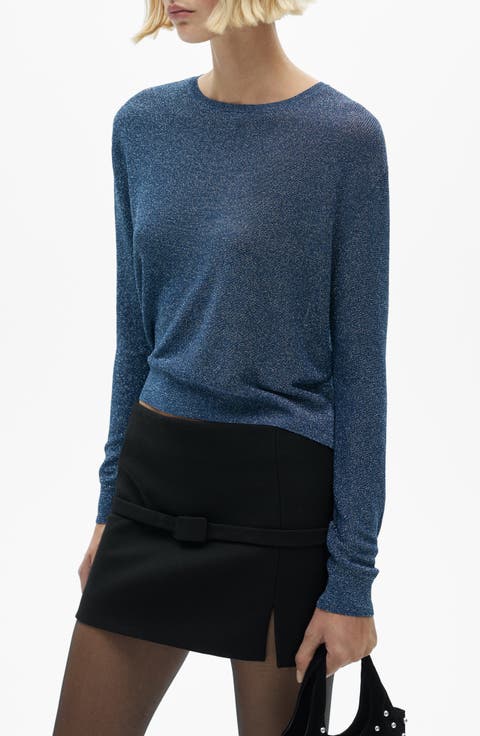 Metallic Crewneck Sweater (Regular & Plus)