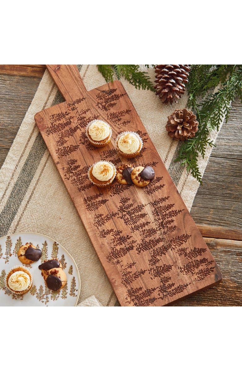 tag Aspen Rectangular Serving Board Tray Natural Wood Christmas, Alternate, color, Beige