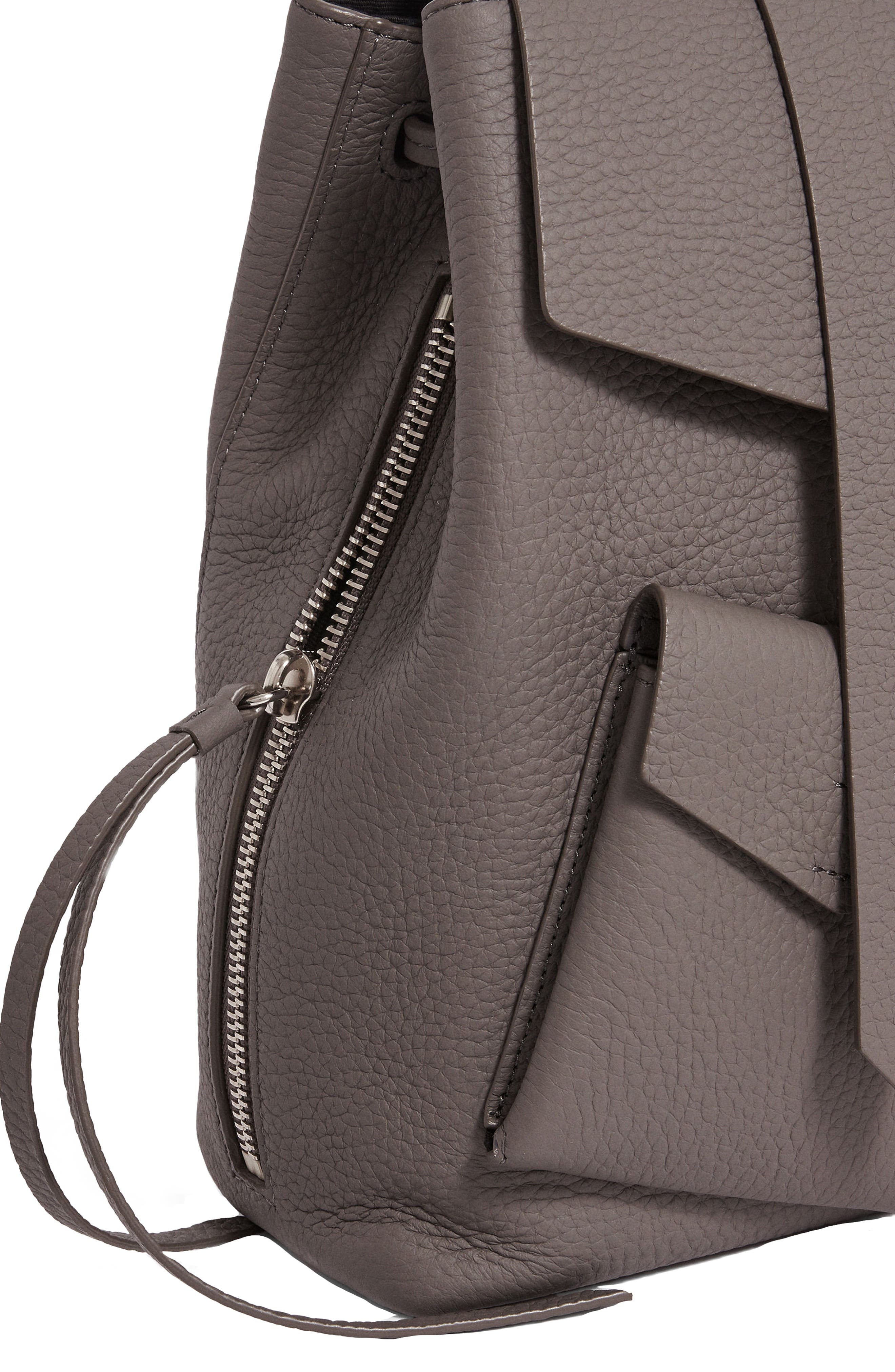 AllSaints Captain Lea Leather Backpack, Alternate, color, 