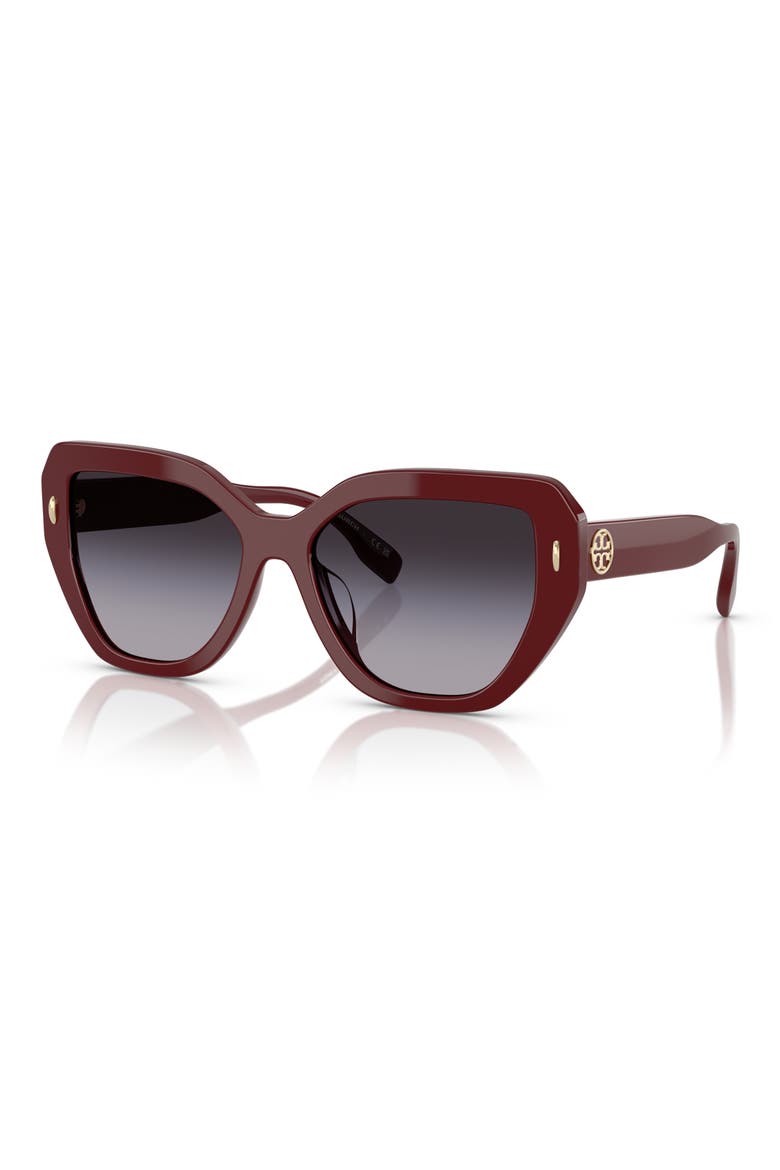 55mm Cat Eye Sunglasses, Alternate, color, GREY GRADIENT