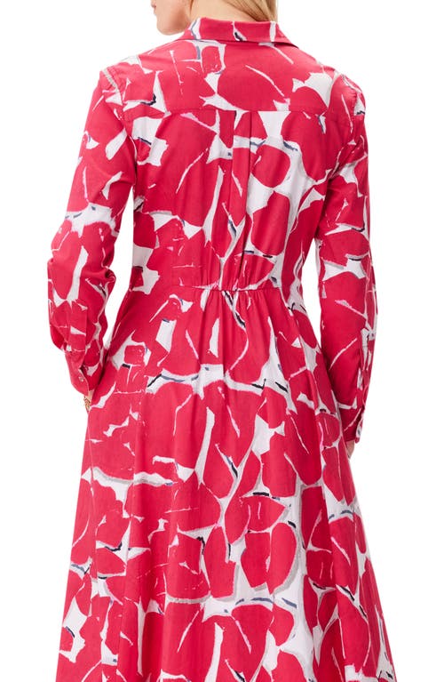 NIC + ZOE NIC+ZOE BOLD PETALS JESSIE STRETCH COTTON SHIRTDRESS