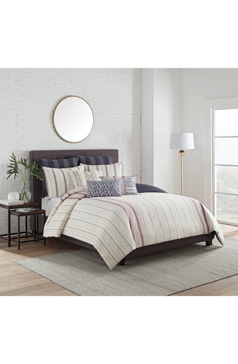 cupcakes and cashmere Mixed Stripe Accent Pillow, Alternate, color,