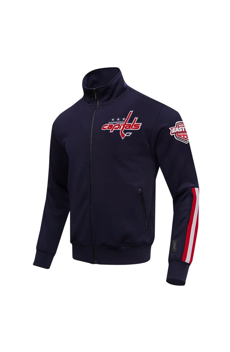 PRO STANDARD Men's Pro Standard Navy Washington Capitals Classic Chenille Full-Zip Track Jacket, Alternate, color,