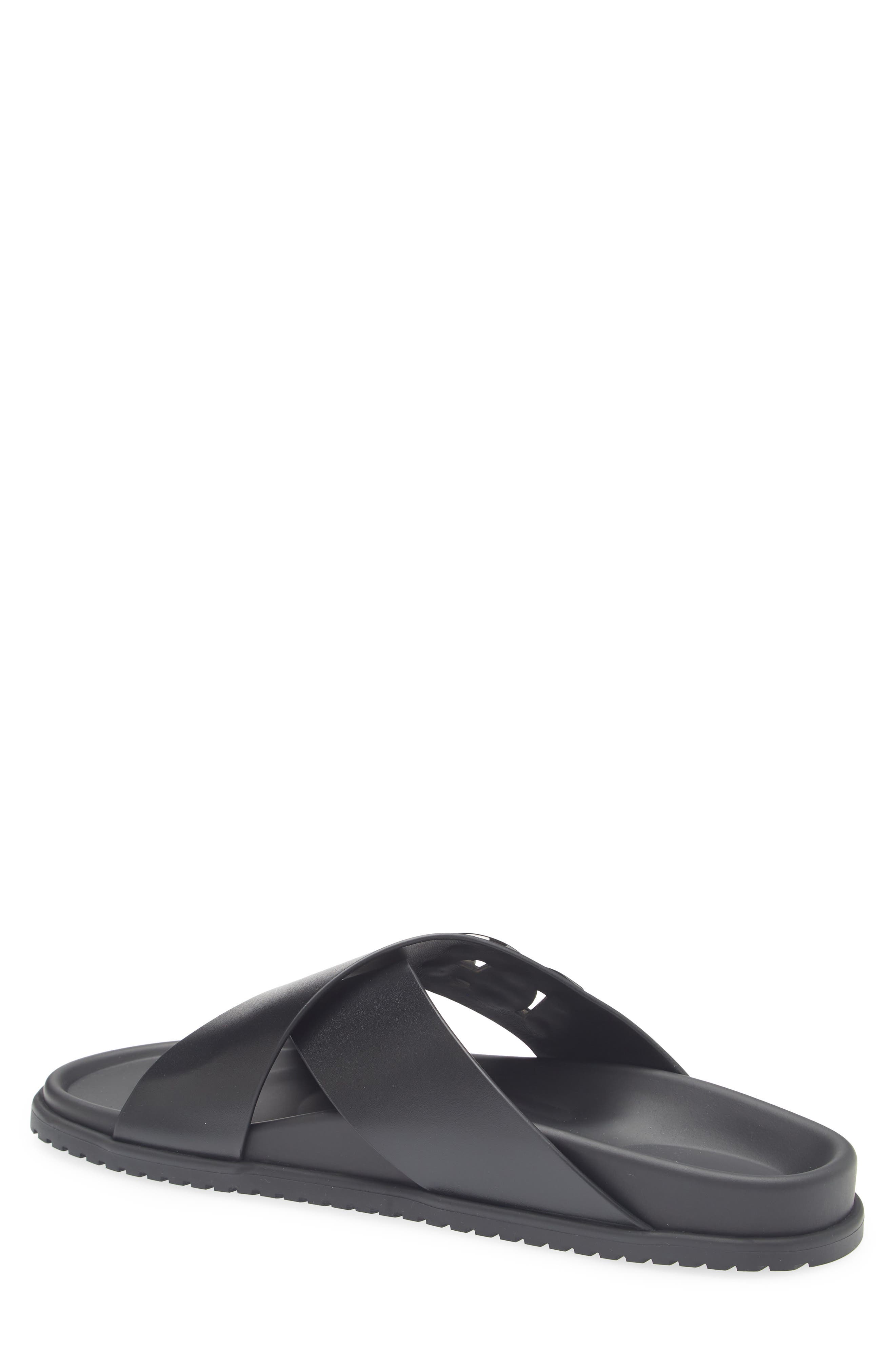 Dolce&Gabbana Logo Slide Sandal, Alternate, color, 80999 Nero