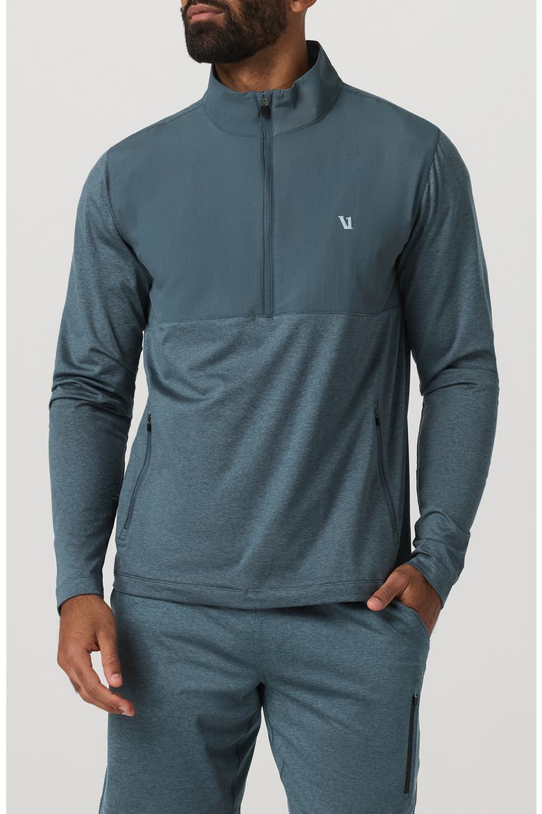 Sunday Element Half Zip Pullover, Main, color, BLUE SEA HEATHER