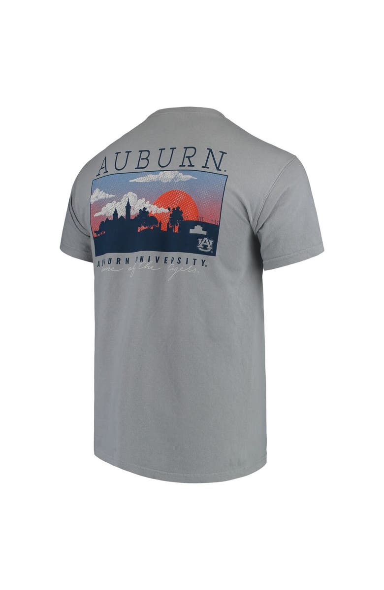 IMAGE ONE Men's Gray Auburn Tigers Comfort Colors Campus Scenery T-Shirt, Alternate, color, 