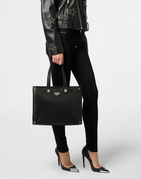 Nylon Tote Bag Studs Women