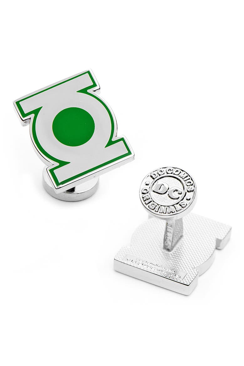 Green Lantern Cuff Links, Alternate, color, GREEN