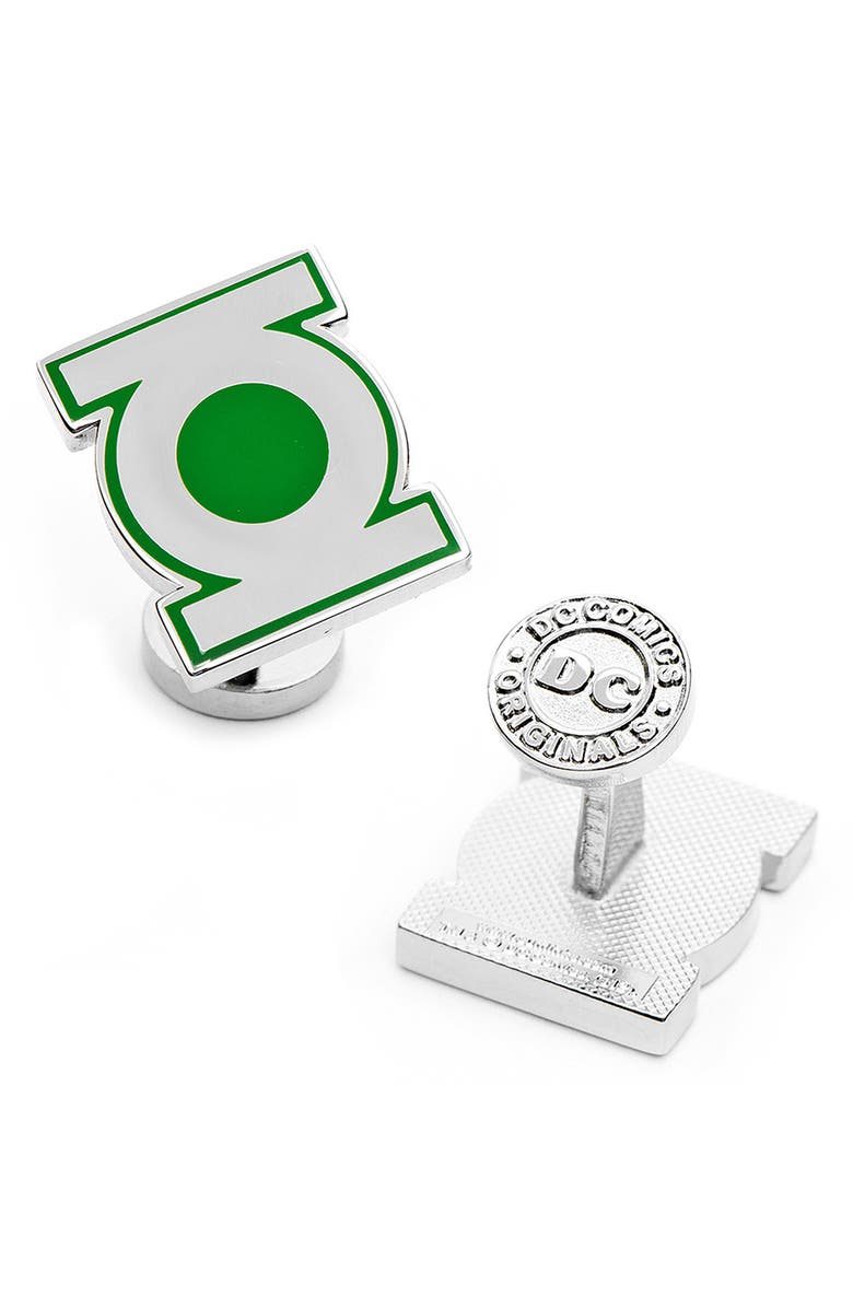 Cufflinks, Inc. Green Lantern Cuff Links, Alternate, color, Green