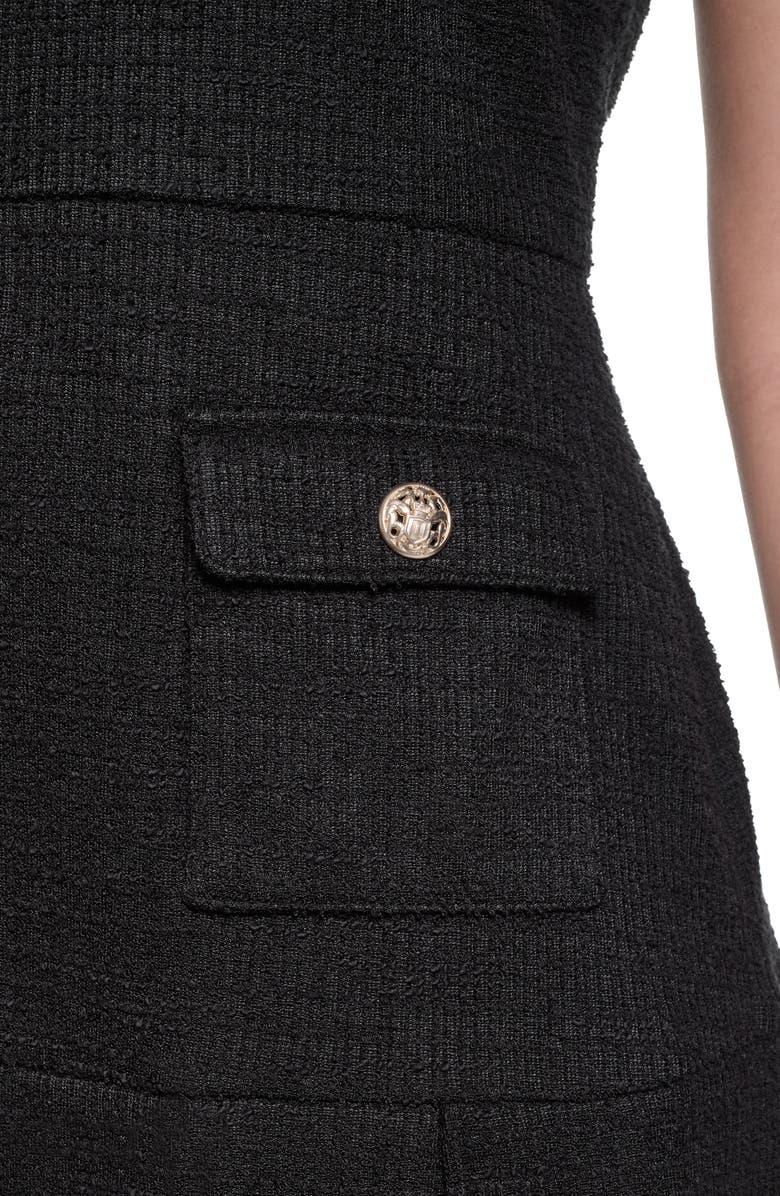 KARL LAGERFELD Textured Stretch A-Line Dress, Alternate, color,
