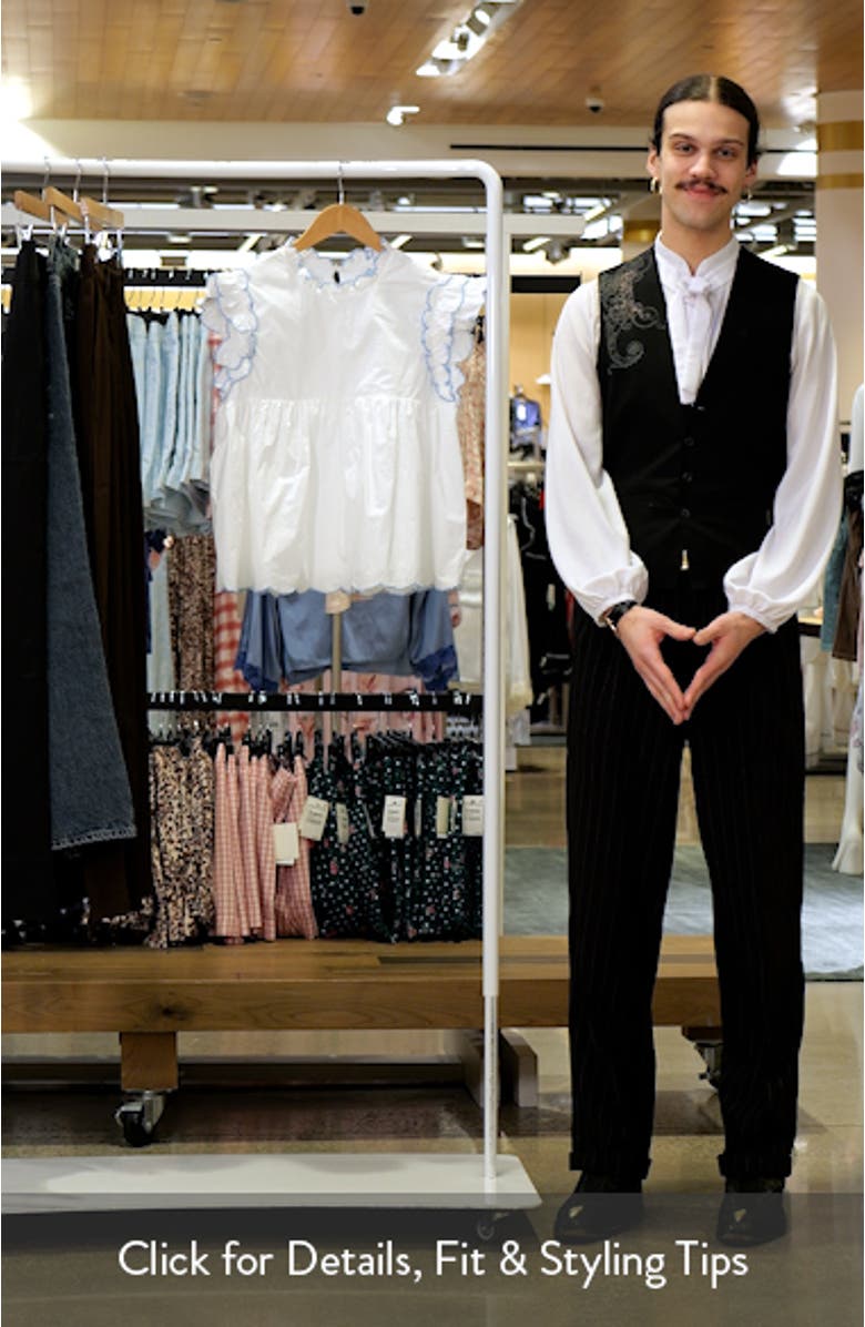 Scallop Ruffle Cotton Top, sales video thumbnail