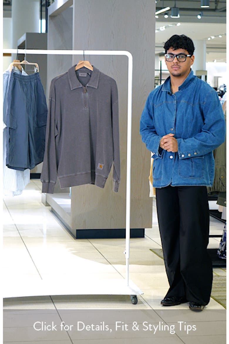 Harper Cotton Fleece Polo Sweatshirt video